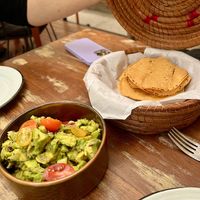 Guacamole with onions and cucumbers   at La Negra in Bucerias