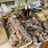 Variety of snacks  at Boonniyom Santi Asoke Market ตลาดบุญนิยมสันติอโศก in Bangkok