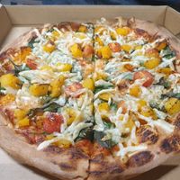 Pumpkin Pizza made vegan at Knead it Pizza Bar in Yea