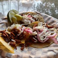 Plant-based pibil street tacos  at Carlita's in Pullman