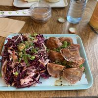 Japanese cabbage and dumplings   at han west in Berlin