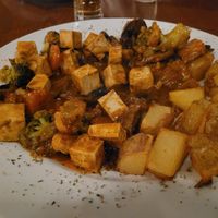 Tofu and veggies plate at St. Patrick in Skopje