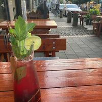 Granatapfel Minz Limonade (hausgemacht) (etwas zu süß für meinen Geschmack)  at Veganam in Kiel