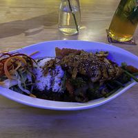 Reis mit Gemüse, Austernsoße und Ente  at Veganam in Kiel