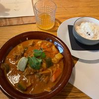 vegetable curry with coconut rice and tangerine lemonade  at CRAFT Coffee in Pec Pod Snezkou