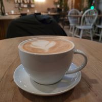 Oatmilk latte at Håndbakt in Oslo