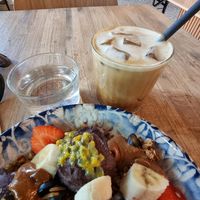 Triple iced latte with almond. at Håndbakt in Oslo