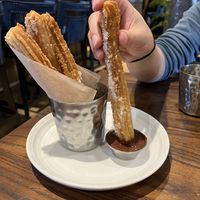 Churros and chocolate   at Besina in Providence
