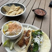 Tempeh and veggie taco with elote   at TacoLu in Jacksonville Beach