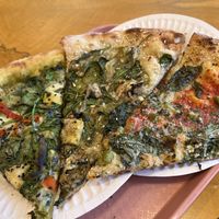 Pesto, Artichoke and Margarita Slices  at Hot Tongue Pizza in Los Angeles