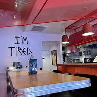 Restaurant interior  at Hot Tongue Pizza in Los Angeles