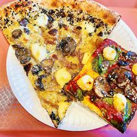 White pie and Detroit slices ✨delicious!  at Hot Tongue Pizza in Los Angeles