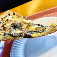 White pie slice, no droopy crust. Fully crispy and delicious✨  at Hot Tongue Pizza in Los Angeles