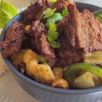 Cauliflower with Mock Duck at What De Health Thai in San Diego