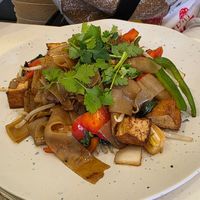 Drunken Noodles 🍜 (the tofu was a little old) at What De Health Thai in San Diego