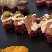 Short rib sushi (so good!)  at Cofu in Vancouver