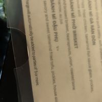 Menu   at Bánh Mì and Bottles in Philadelphia