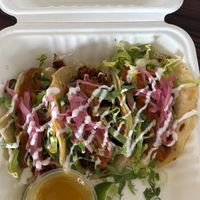 Specify dairy free when you order - your tacos will be vegan   at Shaka Tacoz in Captain Cook