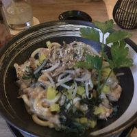 Udon noodles with mushrooms  at Secret Garden in Munich