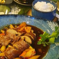 M8 crispy duch with rice at Secret Garden in Munich