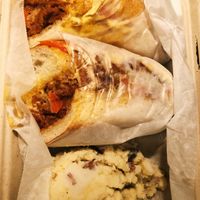 Vegan Philly cheesesteak at Veggie Galaxy in Cambridge