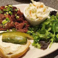 Vegan sandwich with coleslaw at Veggie Galaxy in Cambridge