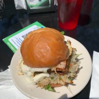 One of their breakfast sandwiches! Excellent with a strong flavor. at Veggie Galaxy in Cambridge