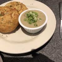 Biscuits ‘n gravy- yum! at Veggie Galaxy in Cambridge