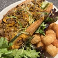 Chopped cheese was so good!  at Veggie Galaxy in Cambridge