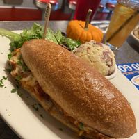 Epic chick’n parm sub  at Veggie Galaxy in Cambridge