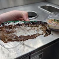 Irish cream doughnut at Veggie Galaxy in Cambridge