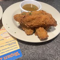 vegan fried chicken + honey mustard c   at Veggie Galaxy in Cambridge