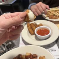 vegan mozz stick 🤤  at Veggie Galaxy in Cambridge