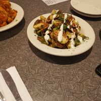 Roasted brussel sprouts at Veggie Galaxy in Cambridge