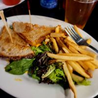 Grilled cheese with fries at Veggie Galaxy in Cambridge