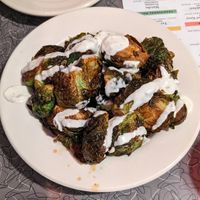 Brussel sprout appetizer at Veggie Galaxy in Cambridge