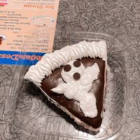 ghost pie! chocolate chip cookie dough mousse, dark chocolate and whipped cream ghosts 👻   at Veggie Galaxy in Cambridge