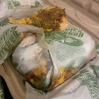 Harlem style chopped cheese hero  at Veggie Galaxy in Cambridge