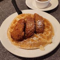 Chick'n & waffles at Veggie Galaxy in Cambridge