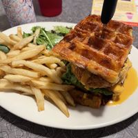 Mac n stack  at Veggie Galaxy in Cambridge