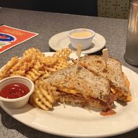 reuben & fries  at Veggie Galaxy in Cambridge