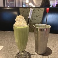 matcha milkshakee  at Veggie Galaxy in Cambridge