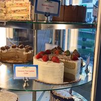 vegan cake display!  at Veggie Galaxy in Cambridge