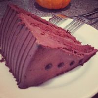 Taza chocolate cake at Veggie Galaxy in Cambridge