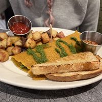 Green veggie omelet vegan  at Veggie Galaxy in Cambridge