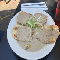Biscuits with gravy   at Veggie Galaxy in Cambridge