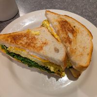 Vegan egg sandwich - highly recommend at Veggie Galaxy in Cambridge