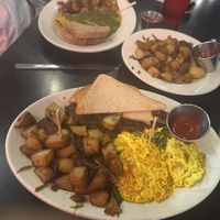 vegan diner food  at Veggie Galaxy in Cambridge