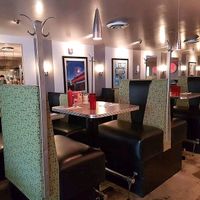 booth seating at Veggie Galaxy in Cambridge