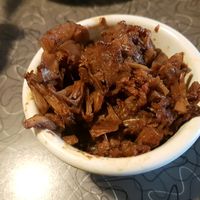 Free taster of bbq pulled jackfruit at Veggie Galaxy in Cambridge